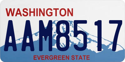 WA license plate AAM8517