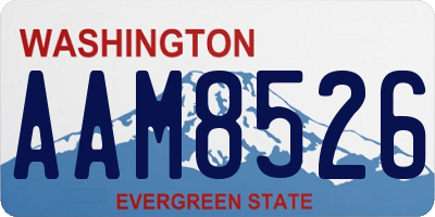 WA license plate AAM8526