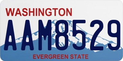 WA license plate AAM8529