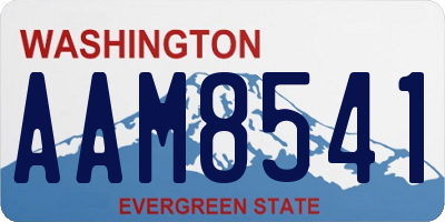 WA license plate AAM8541