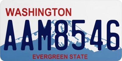 WA license plate AAM8546