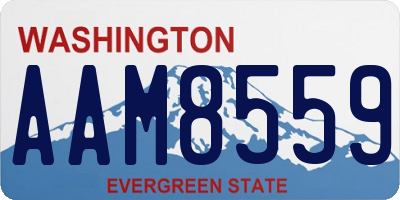WA license plate AAM8559