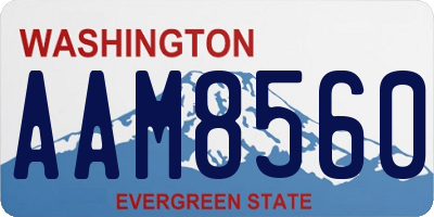WA license plate AAM8560