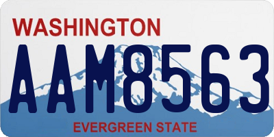 WA license plate AAM8563
