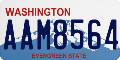 WA license plate AAM8564