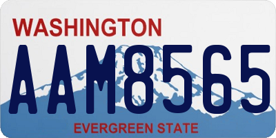 WA license plate AAM8565