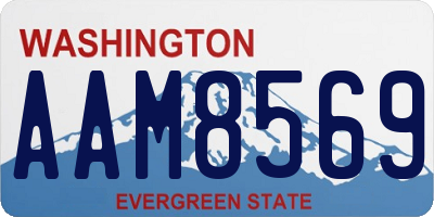 WA license plate AAM8569