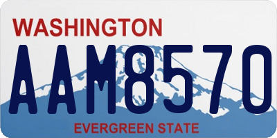 WA license plate AAM8570