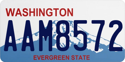 WA license plate AAM8572