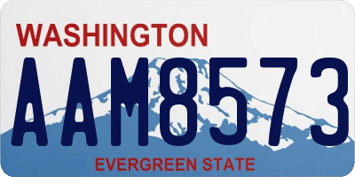 WA license plate AAM8573