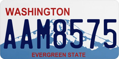 WA license plate AAM8575