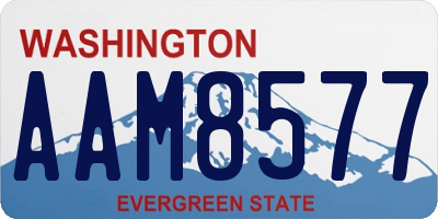 WA license plate AAM8577