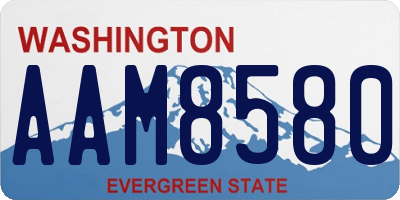 WA license plate AAM8580