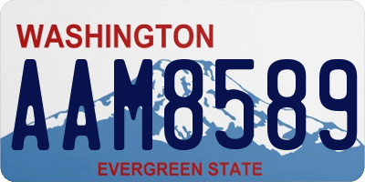 WA license plate AAM8589