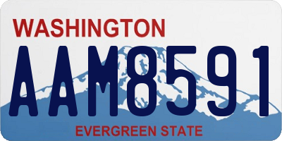 WA license plate AAM8591