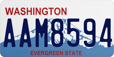 WA license plate AAM8594