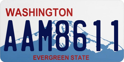 WA license plate AAM8611