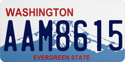 WA license plate AAM8615