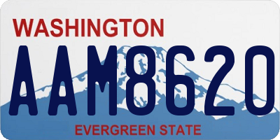 WA license plate AAM8620