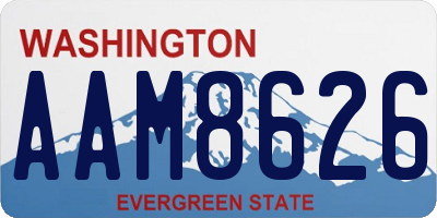 WA license plate AAM8626