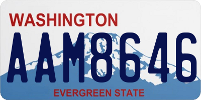 WA license plate AAM8646