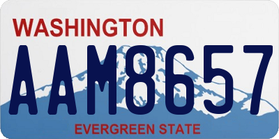 WA license plate AAM8657
