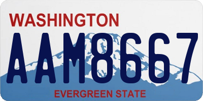 WA license plate AAM8667