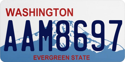 WA license plate AAM8697