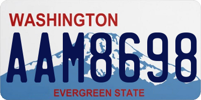 WA license plate AAM8698