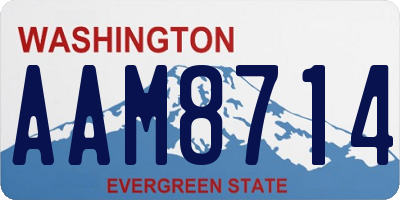 WA license plate AAM8714