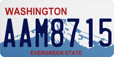 WA license plate AAM8715