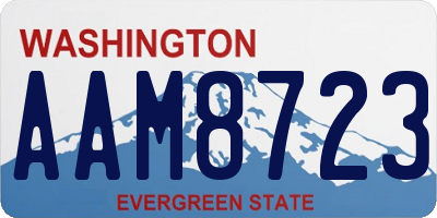 WA license plate AAM8723