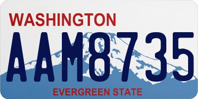 WA license plate AAM8735