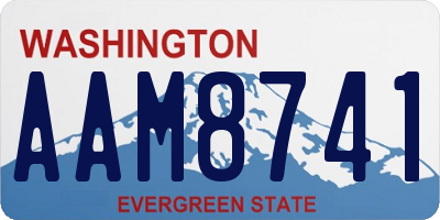WA license plate AAM8741
