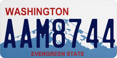 WA license plate AAM8744