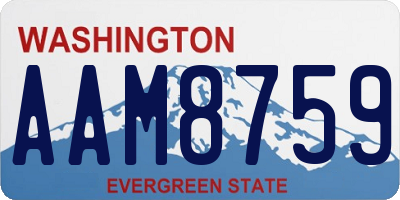WA license plate AAM8759