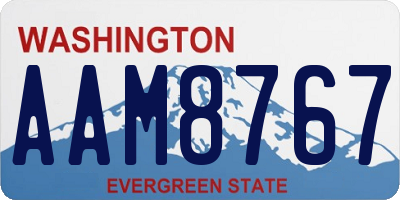 WA license plate AAM8767