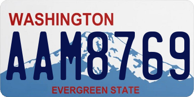 WA license plate AAM8769