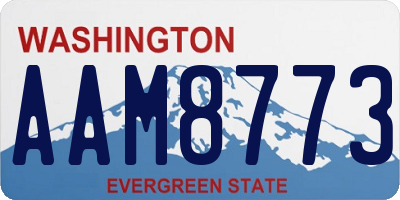 WA license plate AAM8773