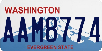 WA license plate AAM8774