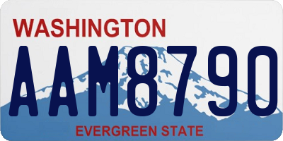 WA license plate AAM8790