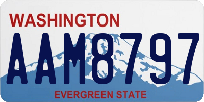 WA license plate AAM8797