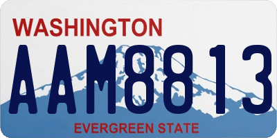 WA license plate AAM8813