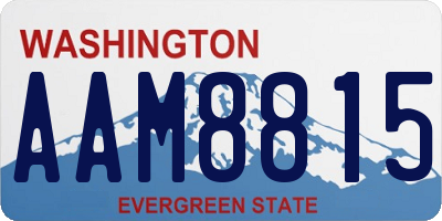 WA license plate AAM8815