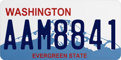 WA license plate AAM8841