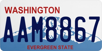 WA license plate AAM8867