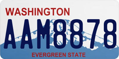 WA license plate AAM8878