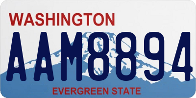 WA license plate AAM8894