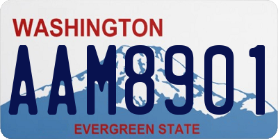 WA license plate AAM8901