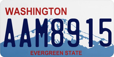 WA license plate AAM8915